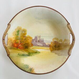 Vintage Nippon Hand Painted Bowl with Handle Details